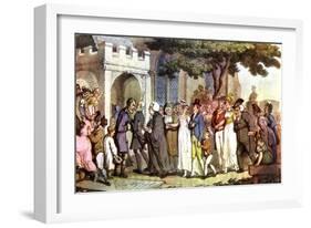 Vicar of Wakefield by Oliver Goldsmith-Thomas Rowlandson-Framed Giclee Print