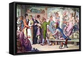 Vicar of Wakefield by Oliver Goldsmith-Thomas Rowlandson-Framed Stretched Canvas