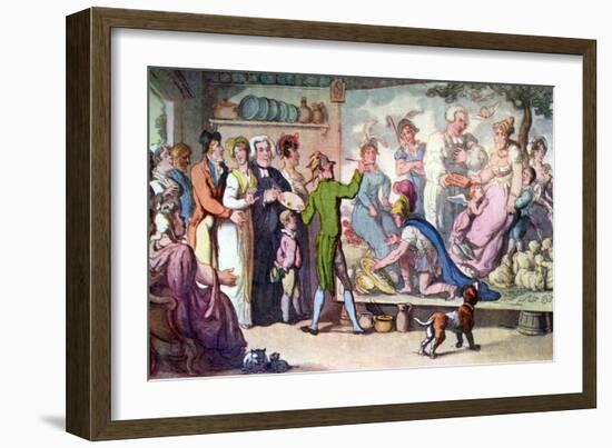 Vicar of Wakefield by Oliver Goldsmith-Thomas Rowlandson-Framed Giclee Print