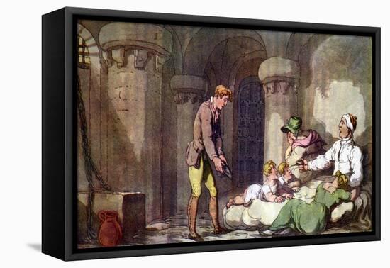 Vicar of Wakefield by Oliver Goldsmith-Thomas Rowlandson-Framed Stretched Canvas