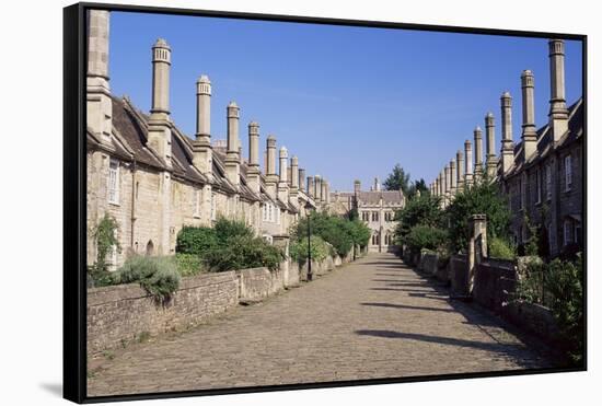 Vicar's Close, Wells, Somerset, England, United Kingdom-Julia Bayne-Framed Stretched Canvas