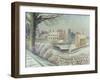 Vicarage in the Snow-Eric Ravilious-Framed Giclee Print