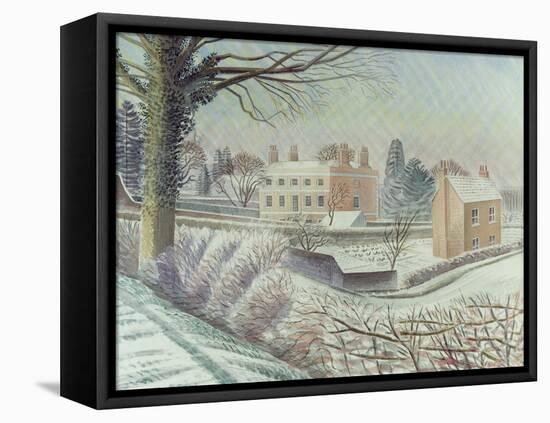 Vicarage in the Snow-Eric Ravilious-Framed Stretched Canvas