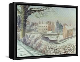 Vicarage in the Snow-Eric Ravilious-Framed Stretched Canvas