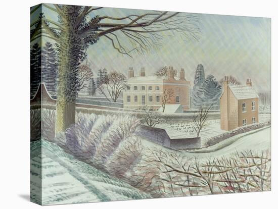 Vicarage in the Snow-Eric Ravilious-Stretched Canvas
