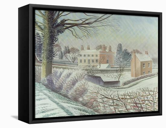 Vicarage in the Snow-Eric Ravilious-Framed Stretched Canvas