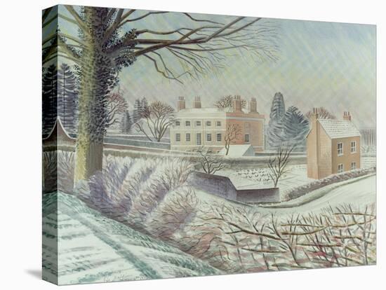 Vicarage in the Snow-Eric Ravilious-Stretched Canvas