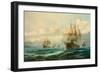 Vice-Admiral Phipps Hornby's Squadron Steaming Through the Dardanelles on Passage to…-David James-Framed Giclee Print