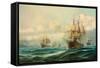 Vice-Admiral Phipps Hornby's Squadron Steaming Through the Dardanelles on Passage to…-David James-Framed Stretched Canvas