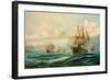 Vice-Admiral Phipps Hornby's Squadron Steaming Through the Dardanelles on Passage to…-David James-Framed Giclee Print