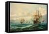 Vice-Admiral Phipps Hornby's Squadron Steaming Through the Dardanelles on Passage to…-David James-Framed Stretched Canvas