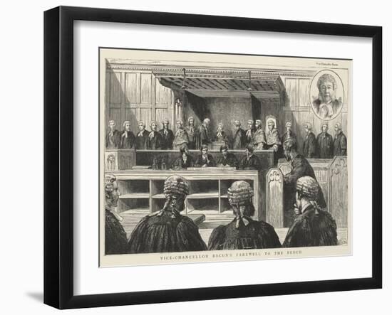 Vice-Chancellor Bacon's Farewell to the Bench-null-Framed Giclee Print