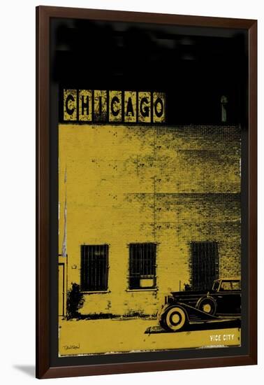 Vice City - Chicago grey-Pascal Normand-Framed Art Print
