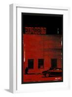 Vice City Detroit- Red-Pascal Normand-Framed Art Print