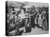 Vice President Richard M. Nixon and Wife Arriving at Airport During Campaining-null-Stretched Canvas