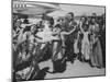 Vice President Richard M. Nixon and Wife Arriving at Airport During Campaining-null-Mounted Photographic Print