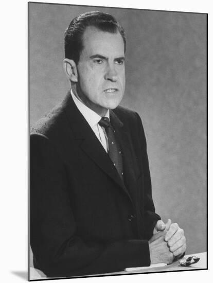 Vice-President Richard M. Nixon Campaigning for President-null-Mounted Photographic Print