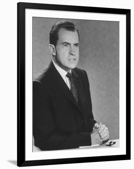 Vice-President Richard M. Nixon Campaigning for President-null-Framed Photographic Print