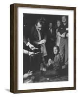 Vice President Richard M. Nixon Getting His Shoes Shined at the GOP Convention-Hank Walker-Framed Photographic Print