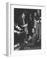 Vice President Richard M. Nixon Getting His Shoes Shined at the GOP Convention-Hank Walker-Framed Photographic Print