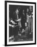 Vice President Richard M. Nixon Getting His Shoes Shined at the GOP Convention-Hank Walker-Framed Photographic Print