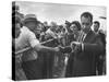 Vice President Richard M. Nixon with His Wife Greeting People-Hank Walker-Stretched Canvas