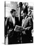 Vice-President Richard Nixon and Senator John Kennedy at Chicago's Midway Airport-null-Stretched Canvas