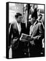 Vice-President Richard Nixon and Senator John Kennedy at Chicago's Midway Airport-null-Framed Stretched Canvas