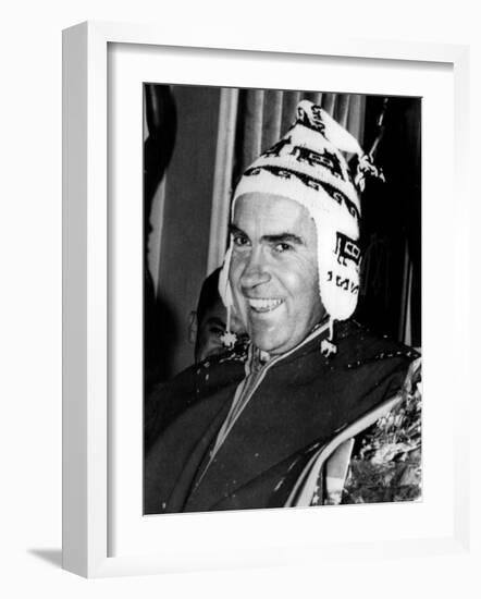 Vice President Richard Nixon, La Paz, Bolivia, May 9, 1958-null-Framed Photo