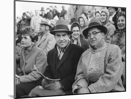 Vice President Richard Nixon with Football Coach Vince Lombardi-null-Mounted Photo