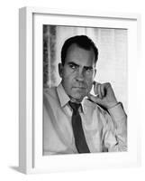 Vice President Richard Nixon with His Tie Loosened, in Shirt Sleeves in His Office-Hank Walker-Framed Photographic Print