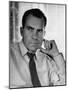 Vice President Richard Nixon with His Tie Loosened, in Shirt Sleeves in His Office-Hank Walker-Mounted Photographic Print