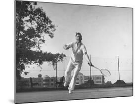 Vice Presidential Candidate Henry A. Wallace, Playing a Game of Tennis-Thomas D^ Mcavoy-Mounted Premium Photographic Print