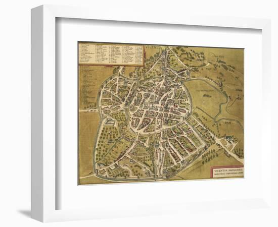 Vicenza from Civitates Orbis Terrarum-null-Framed Giclee Print