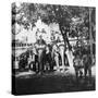 Viceregal Staff and His Daughter Taking Part in the Elephant Procession, Delhi, India, 1900s-H & Son Hands-Stretched Canvas