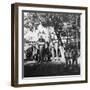 Viceregal Staff and His Daughter Taking Part in the Elephant Procession, Delhi, India, 1900s-H & Son Hands-Framed Giclee Print