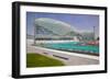 Viceroy Hotel and Formula 1 Racetrack, Yas Island, Abu Dhabi, United Arab Emirates, Middle East-Frank Fell-Framed Photographic Print