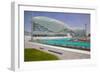 Viceroy Hotel and Formula 1 Racetrack, Yas Island, Abu Dhabi, United Arab Emirates, Middle East-Frank Fell-Framed Photographic Print