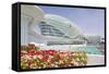 Viceroy Hotel and Formula 1 Racetrack, Yas Island, Abu Dhabi, United Arab Emirates, Middle East-Frank Fell-Framed Stretched Canvas