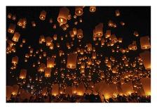 Floating Lanterns-null-Framed Giclee Print