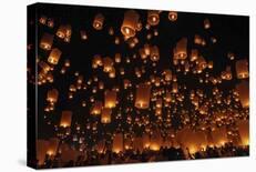 Floating Lanterns-null-Framed Giclee Print