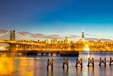 Williamsburg Bridge with Newyork mid Town at Dusk-vichie81-Photographic Print