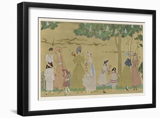 Vichy Fashions 1915-Georges Barbier-Framed Art Print