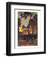 Vichy Opera Tickets Ad-null-Framed Art Print