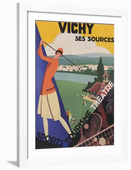 Vichy, Ses Soursec-Roger Broders-Framed Art Print