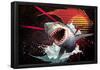 Vicious Laser Shark In Space-null-Framed Poster