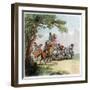 Vicissitudes of the Road in 1787, the Highwayman, Lord Barrymore Stopped, 1890-Thomas Rowlandson-Framed Giclee Print