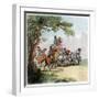 Vicissitudes of the Road in 1787, the Highwayman, Lord Barrymore Stopped, 1890-Thomas Rowlandson-Framed Giclee Print
