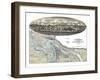 Vicksburg, Mississippi - Panoramic Map-Lantern Press-Framed Art Print