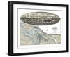 Vicksburg, Mississippi - Panoramic Map-Lantern Press-Framed Art Print